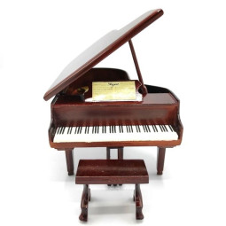 MINIATURE PIANO A QUEUE MARRON