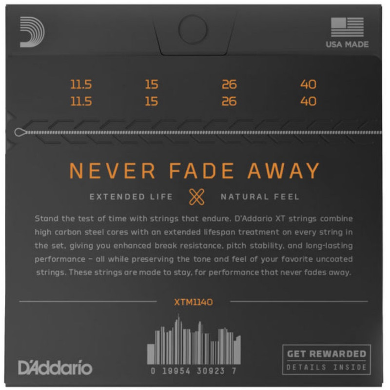 D'ADDARIO MANDOLINE PHOSPHORE BRONZE 11/40 XTM1140