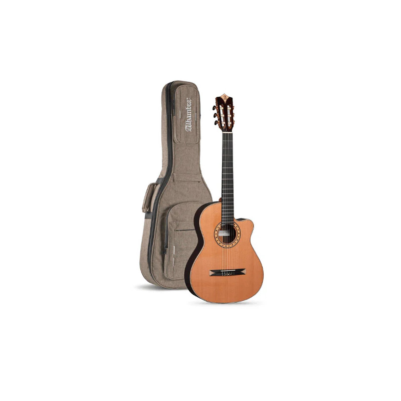 GUITARE ALHAMBRA CROSS OVER CS3 SERIE S CTW E8 PALISSANDRE AVEC HOUSSE 25MM