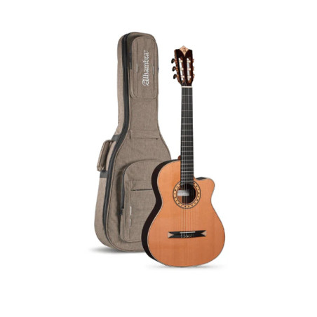GUITARE ALHAMBRA CROSS OVER CS3 SERIE S CTW E8 PALISSANDRE AVEC HOUSSE 25MM