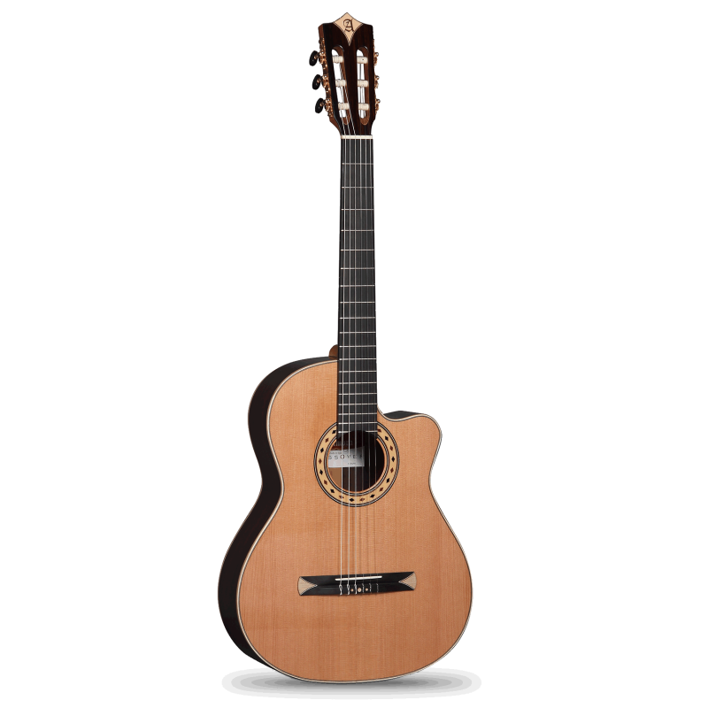 GUITARE ALHAMBRA CROSS OVER CS3 SERIE S CTW E8 PALISSANDRE AVEC HOUSSE 25MM