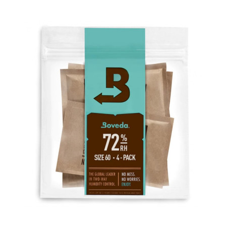 HUMIDIFICATEUR D'ETUI BOVEDA 72% 4 PACKS