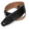 SANGLE SOLDIER CUIR LISSE MOTIF SURPIQURE NOIR GL01501