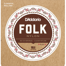 D'ADDARIO FOLK NYLON À BOULE EJ33