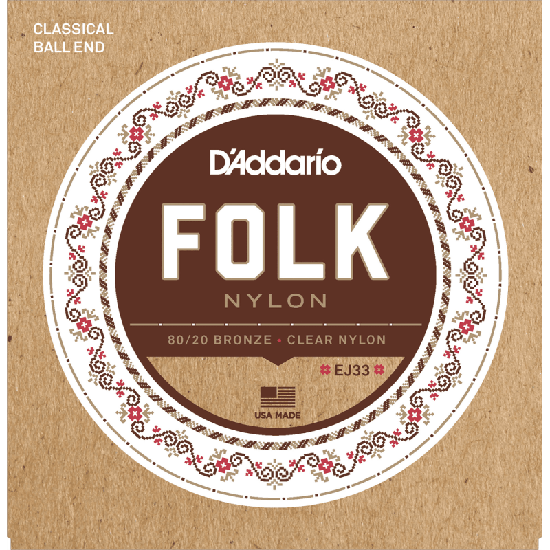 D'ADDARIO FOLK NYLON À BOULE EJ33