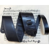 SANGLE LIAM'S GUITARE CUIR NOIR LARGE 8 CM REMBOURRÉE W11 NOIR