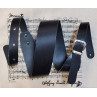 SANGLE LIAM'S GUITARE CUIR NOIR A BOUCLE 6CM W3