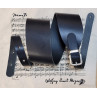 SANGLE LIAM'S GUITARE BASSE CUIR 8CM NOIR A BOUCLE W4