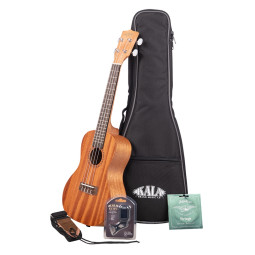 UKULELE KALA SOPRANO BUNDLE KA-15 MAHOGANY KIT DEBUTANT 