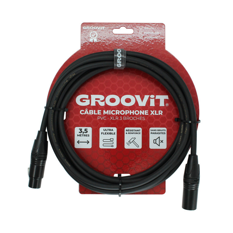 CABLE GROOVIT XLR MALE/XLR FEMELLE 3,5M