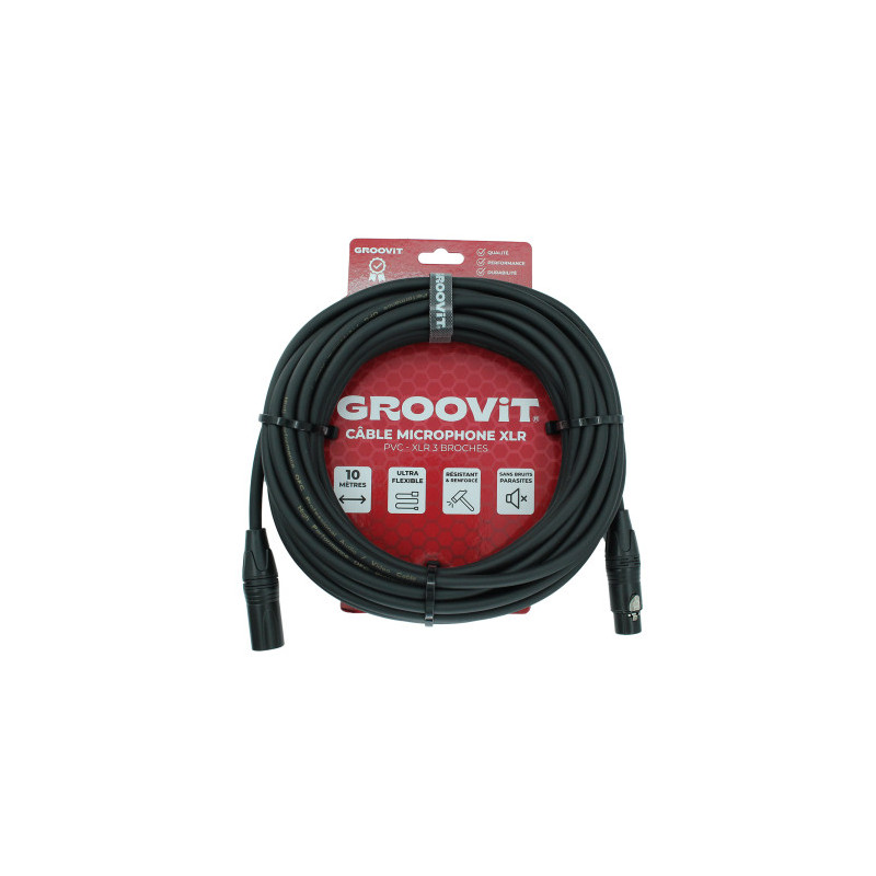 CABLE GROOVIT XLR MALE/XLR FEMELLE 10M