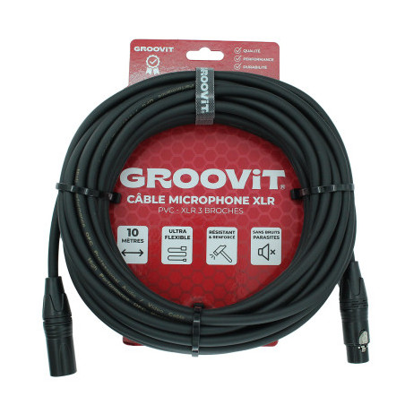 CABLE GROOVIT XLR MALE/XLR FEMELLE 10M