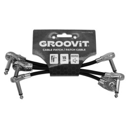 CABLE GROOVIT PATCH 15CM JACK SILVER PACK DE 3