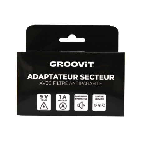 ALIMENTATION GROOVIT 9V 1A AVEC FILTRE ANTI-PARASITE