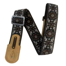 SANGLE GUITARE GROOVIT JACQUARD FLEUR DE LAVE GROSTRAP011