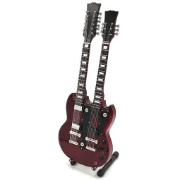 MINIATURE GUITARE JIMMY PAGE DOUBLE MANCHE 27CM