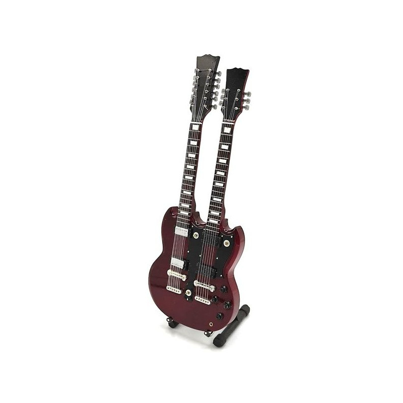 MINIATURE GUITARE JIMMY PAGE DOUBLE MANCHE 27CM
