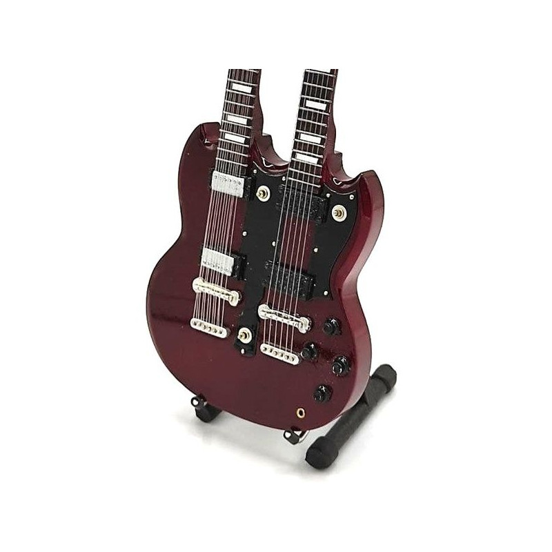 MINIATURE GUITARE JIMMY PAGE DOUBLE MANCHE 27CM