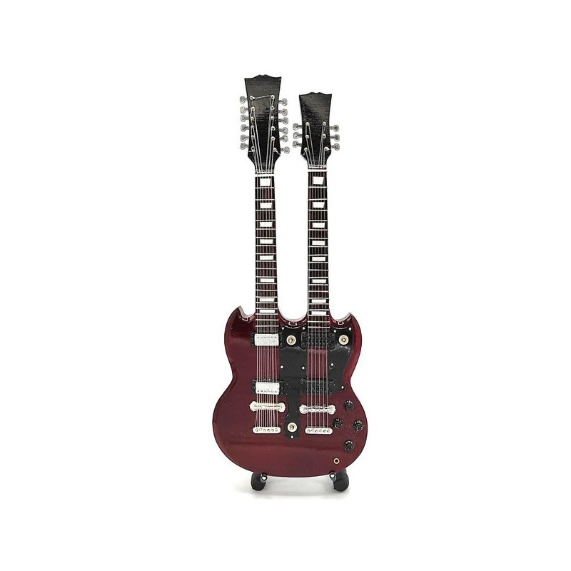 MINIATURE GUITARE JIMMY PAGE DOUBLE MANCHE 27CM