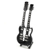 MINIATURE GUITARE JIMMY PAGE DOUBLE MANCHE SG NOIRE 27CM 