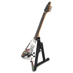 MINIATURE GUITARE FLYING V HENDRIX 27CM