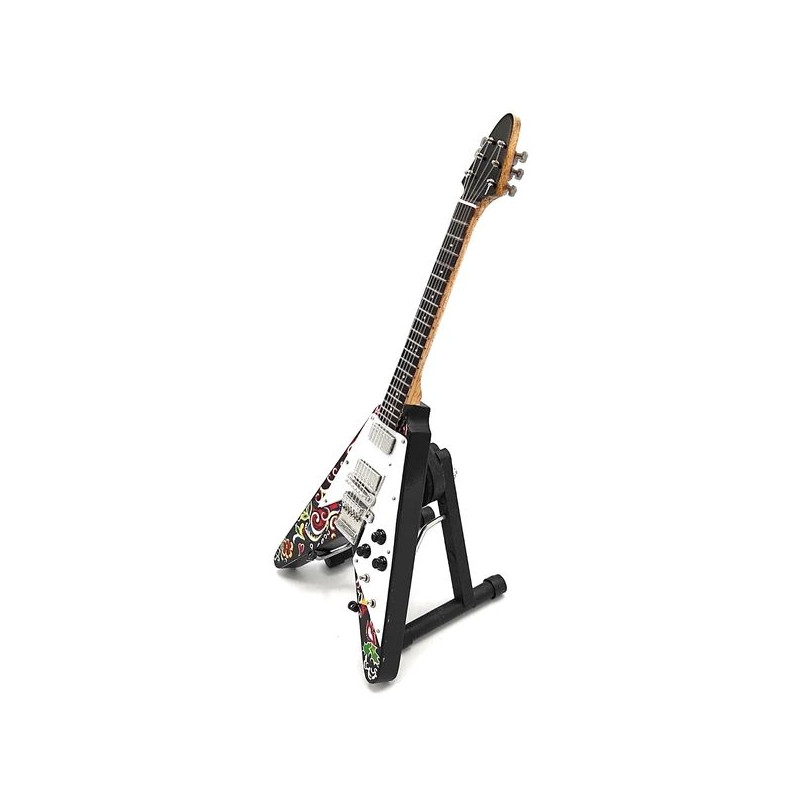 MINIATURE GUITARE FLYING V HENDRIX 27CM