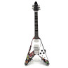 MINIATURE GUITARE FLYING V HENDRIX 27CM