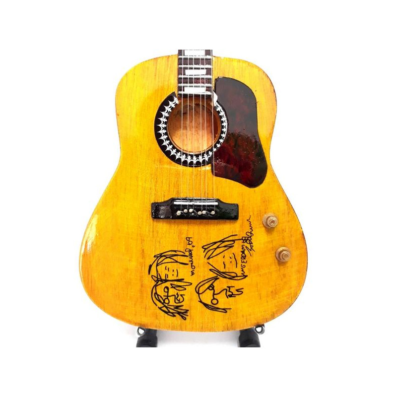 MINIATURE GUITARE ACOUSTIQUE BEATLES 27CM MGT0116