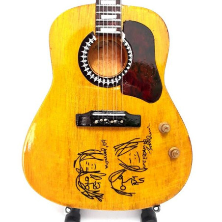 MINIATURE GUITARE ACOUSTIQUE BEATLES 27CM MGT0116