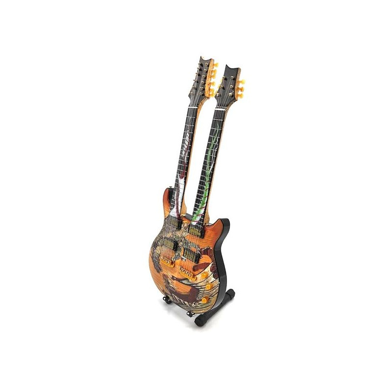 MINIATURE GUITARE DOUBLE MANCHE CARLOS SANTANA 27CM