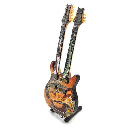 MINIATURE GUITARE DOUBLE MANCHE CARLOS SANTANA 27CM