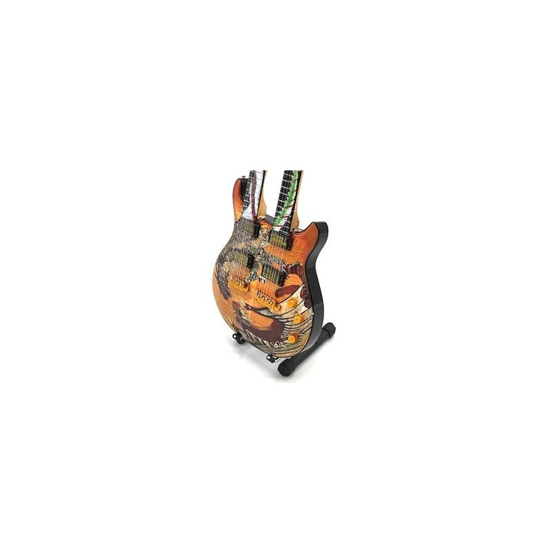 MINIATURE GUITARE DOUBLE MANCHE CARLOS SANTANA 27CM