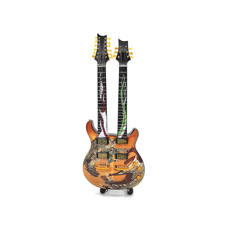 MINIATURE GUITARE DOUBLE MANCHE CARLOS SANTANA 27CM