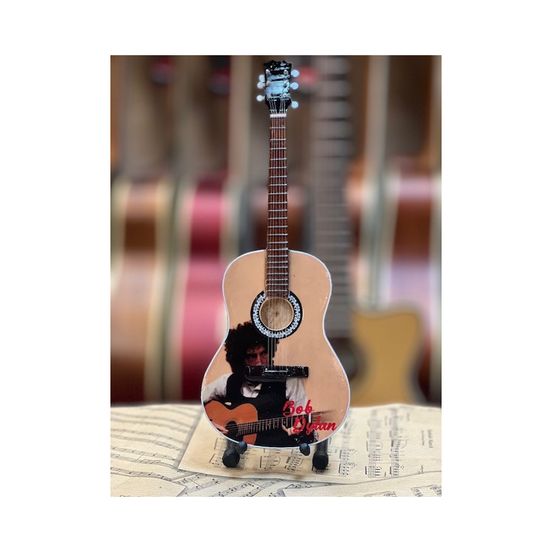 MINIATURE GUITARE ACOUSTIQUE BOB DYLAN 27CM
