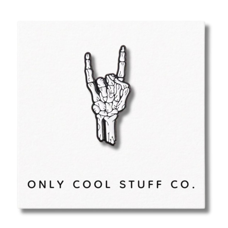 PIN'S ROCK ON BONE METAL