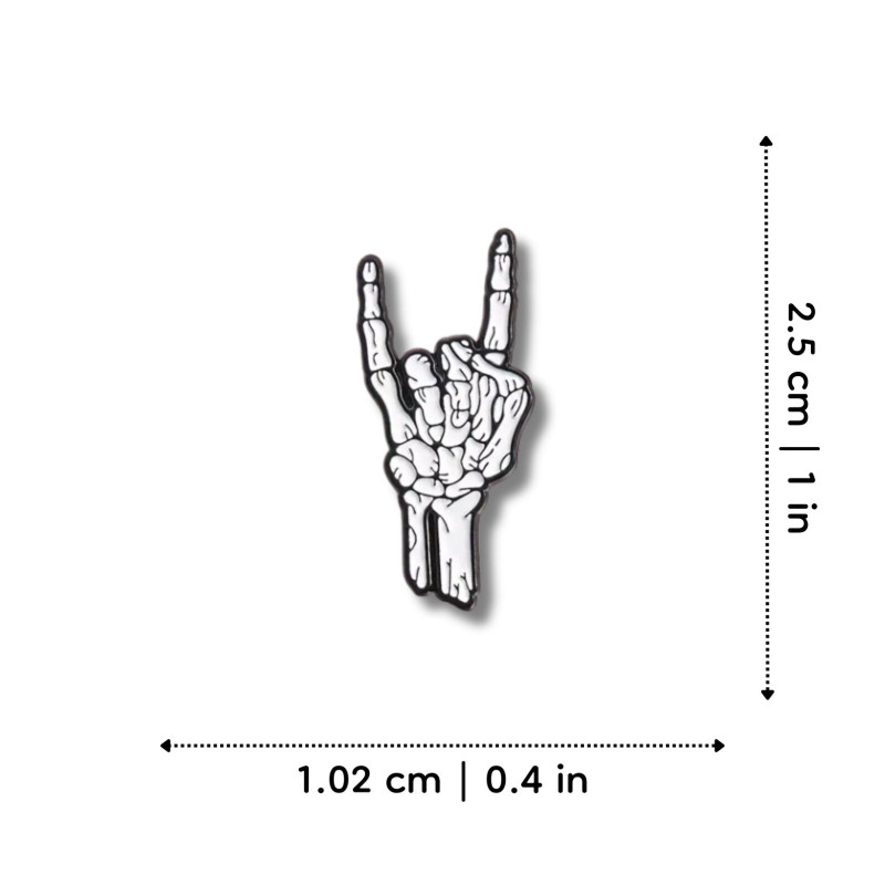 PIN'S ROCK ON BONE METAL
