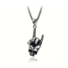 PENDENTIF REGLABLE TETE DE MORT ROCK METAL