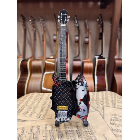 MINIATURE GUITARE KISS BLOODY AXE BASSE 27CM