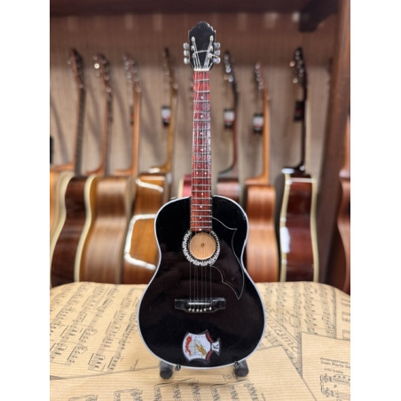 MINIATURE GUITARE ACOUSTIQUE NOIR ELVIS 27CM