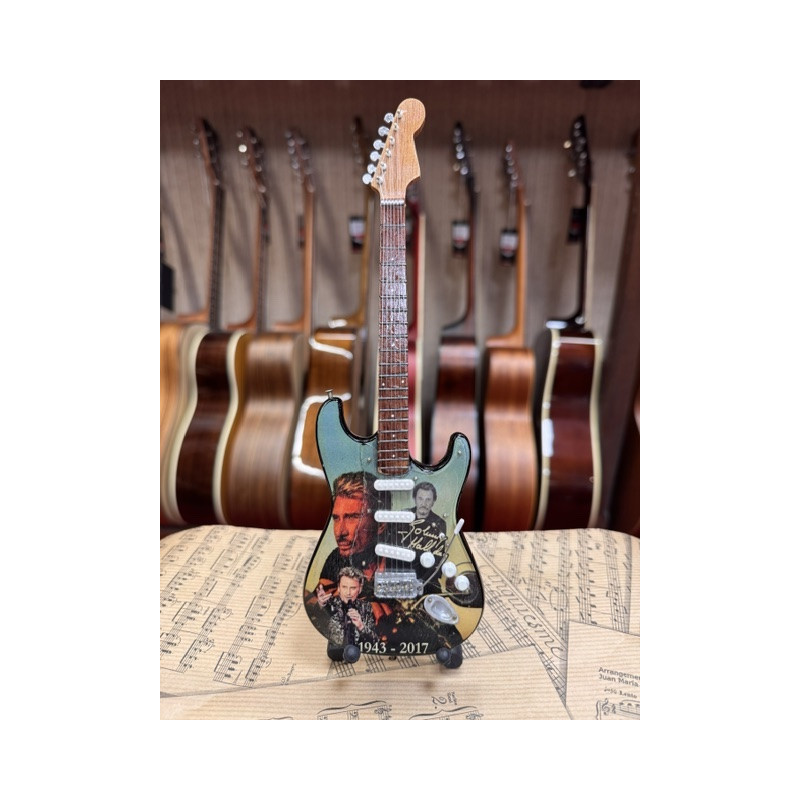 MINIATURE GUITARE J. HALLYDAY 27CM