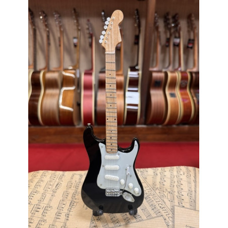 MINIATURE GUITARE STRATOCASTER CLAPTON NOIRE 27CM