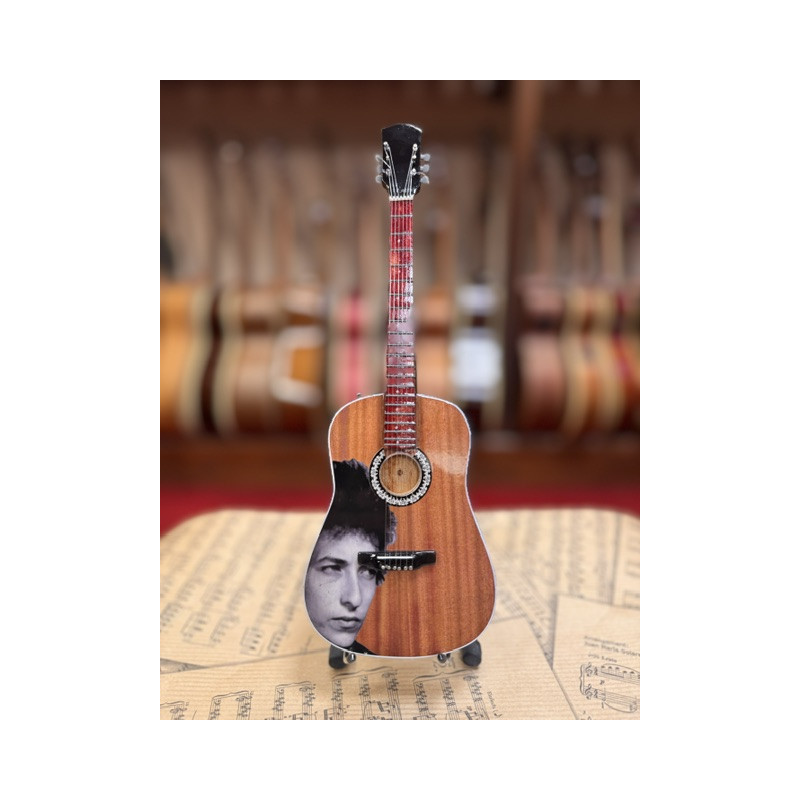 MINIATURE GUITARE BOB DYLAN ACOUSTIQUE 27CM