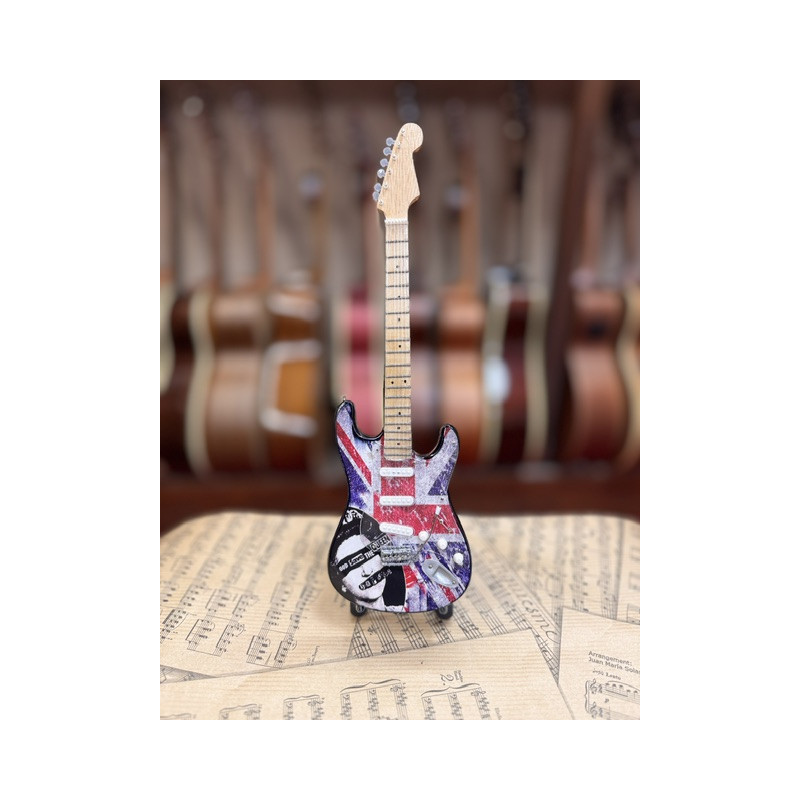 MINIATURE GUITARE SEX PISTOLS 27CM