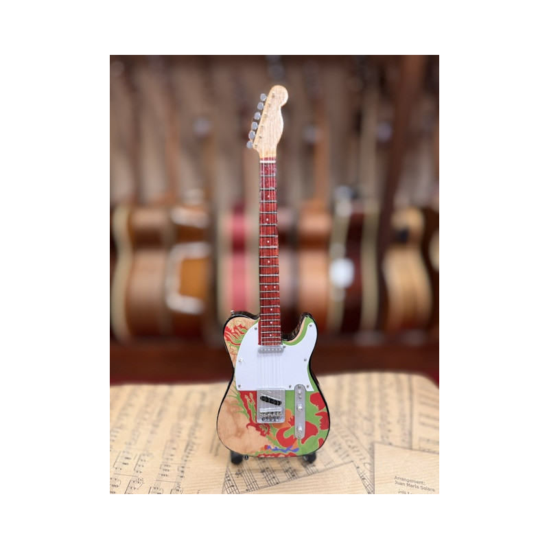 MINIATURE GUITARE JIMMY PAGE TELECASTER DRAGON 27CM