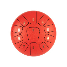 STEEL TONGUE DRUM HAYMAN DOM 10" 11 NOTES RED HTD1011/RD