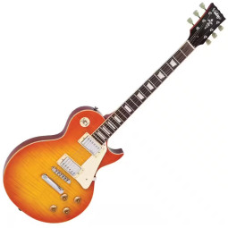 GUITAR ELECTRIQUE VINTAGE FLAME HONEYBURST V100HB