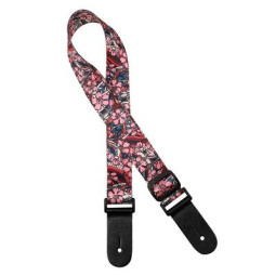 SANGLE UKULELE GAUCHO FLEURS LILAS GSTU80LI