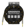 CABLE GROOVIT NYLON TRESSE JACK/JACK 3M NOIR/OR