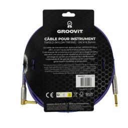 CABLE GROOVIT NYLON TRESSE JACK/JACK 6M VIOLET