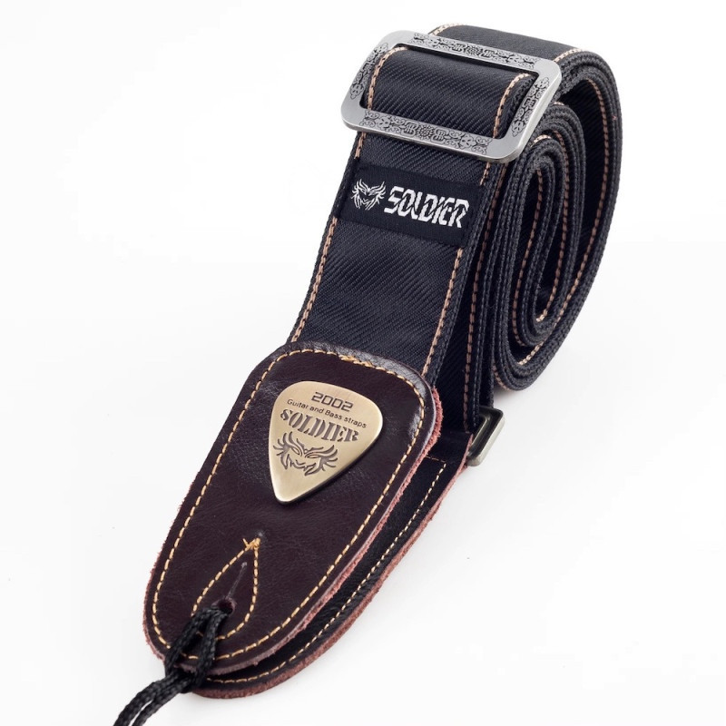 SANGLE SOLDIER LUXE JEAN TISSE NOIR 131002